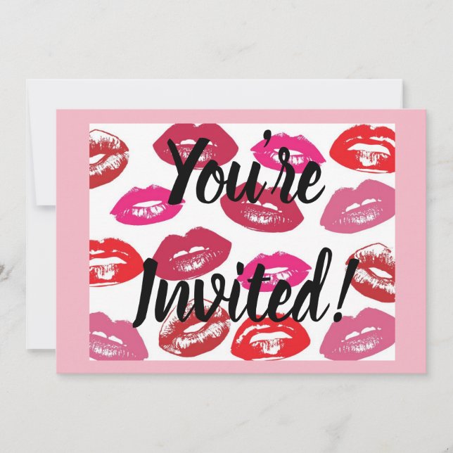 CUSTOM Lipsense Party invitation + envelopes (Front)