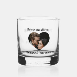 Custom Liquor and Whiskey Glass for Couples