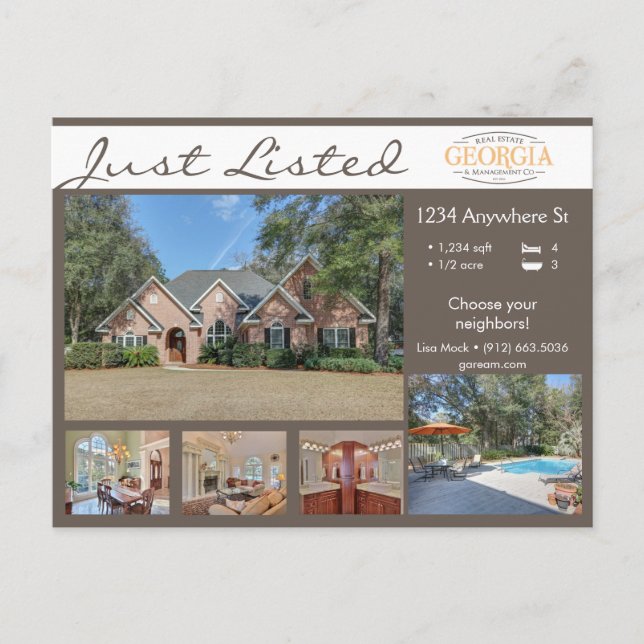 Custom Listed or Sold (5 picture) Postcard (Front)