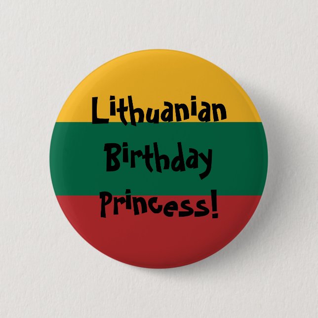Custom Lithuanian Flag 2 Inch Round Button (Front)