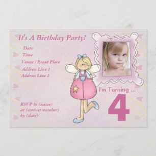 Custom Little Angel Birthday Party Invitation