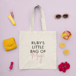 Custom Little Bag of Magic Minimalist Modern<br><div class="desc">This tote bag is a stylish and functional accessory that combines the best of both worlds: fun and playful typography with a minimalist design that makes it versatile and easy to wear with any outfit and adds a touch of sophistication and elegance to the overall look. The typography design is...</div>