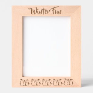 Custom Little Penguins, Winter, 8 x 10" Portrait Etched Frames