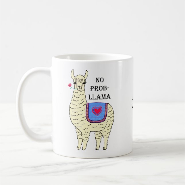 Custom Llama mug Personalized funny Llama mug (Left)