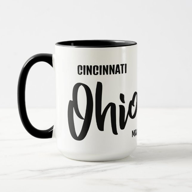 Custom Location & Name Ohio Mug (Left)
