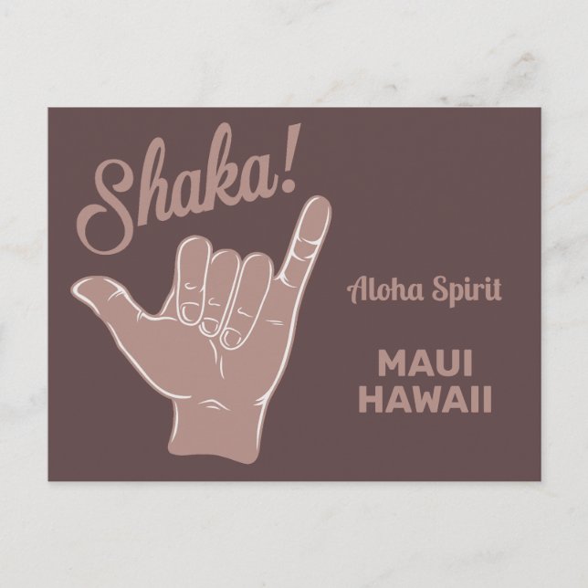 Custom Location Shaka Postcard (Front)