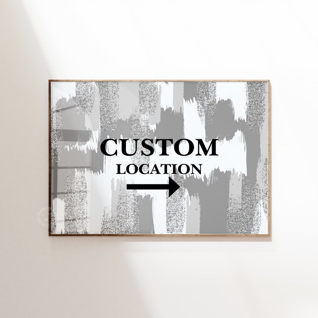 Custom Location Sign Preppy Dorm Decor Blk/Wht (Custom Location Sign Preppy Dorm Decor Blk/Wht)