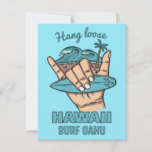 Custom Location Surf Shaka Postcard