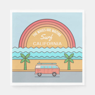 Custom Location Surfer paper napkins