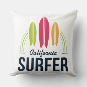 Custom Location Surfer throw pillows