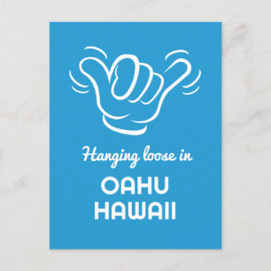 Custom Location, Text & Colour Shaka Postcard