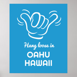 Custom Location, Text & Colour Shaka Poster