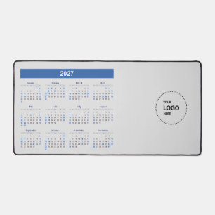Custom Logo 2027 Calendar Desk Mat