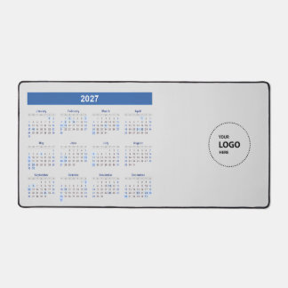 Custom Logo 2027 Calendar Desk Mat