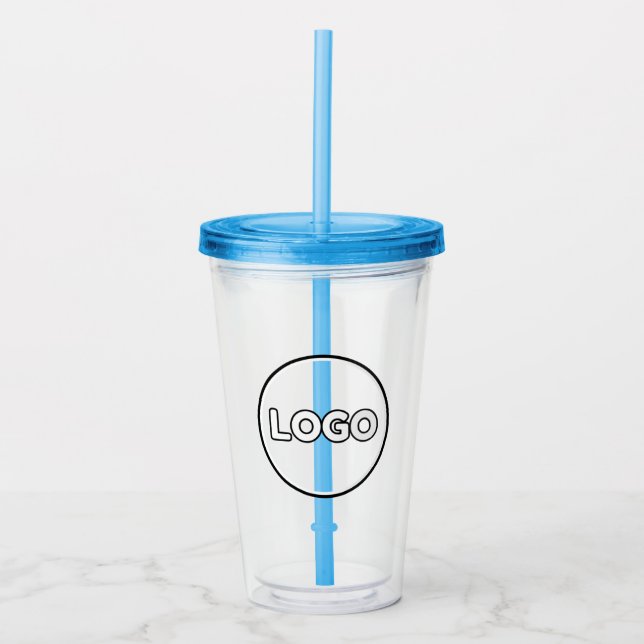 Custom Logo Acrylic Tumbler with Straw No Minimum (Front)