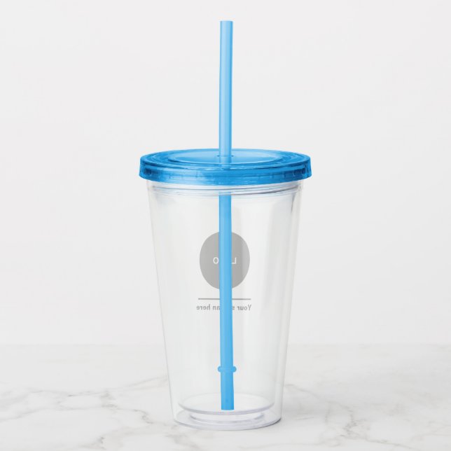 Custom Logo Acrylic Tumbler with Straw No Minimum (Front)