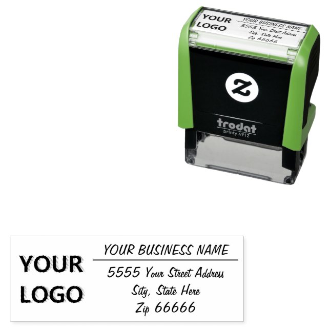 Custom Logo Address Name Your Fonts Modern Stamp (In Situ)