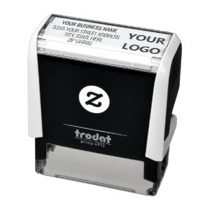 Custom Logo Address Name Your Self-inking Stamp