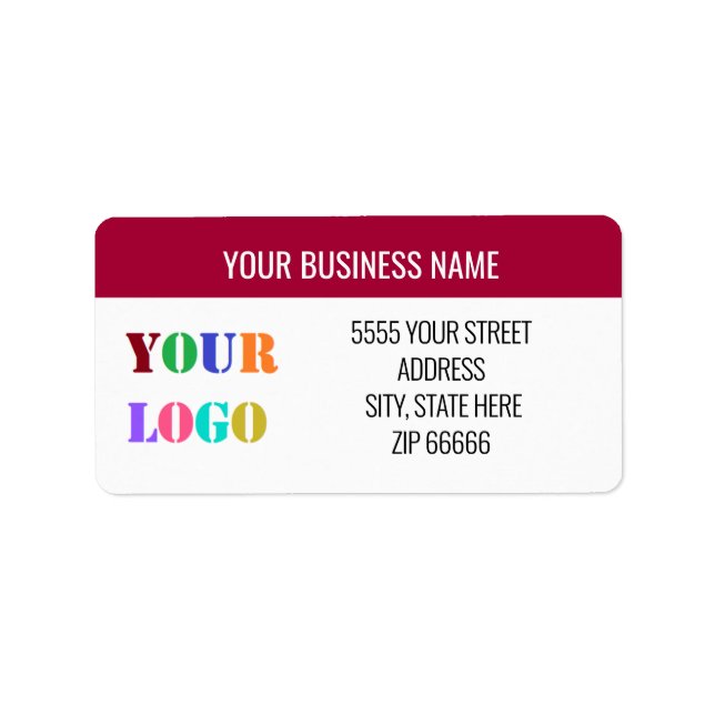 Custom Logo Address Personalized Labels Template (Front)