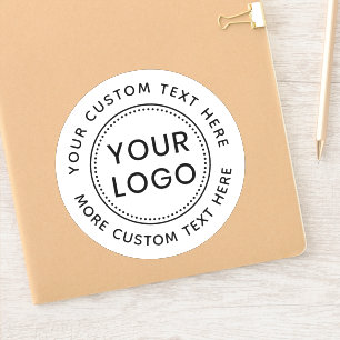 Custom logo and circular text white or any colour