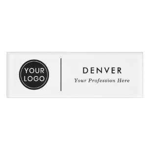 Custom logo and name modern minimalist tag