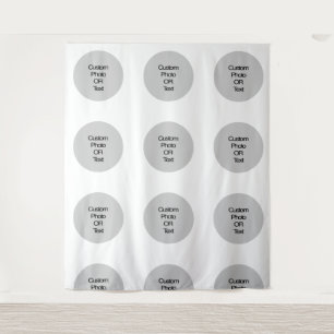 Custom Logo and/or Text Step and Repeat Backdrop Tapestry