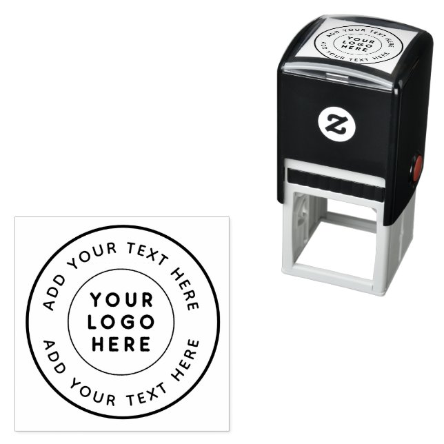 Custom Logo and Personalized Text Round Self-inking Stamp (In Situ)