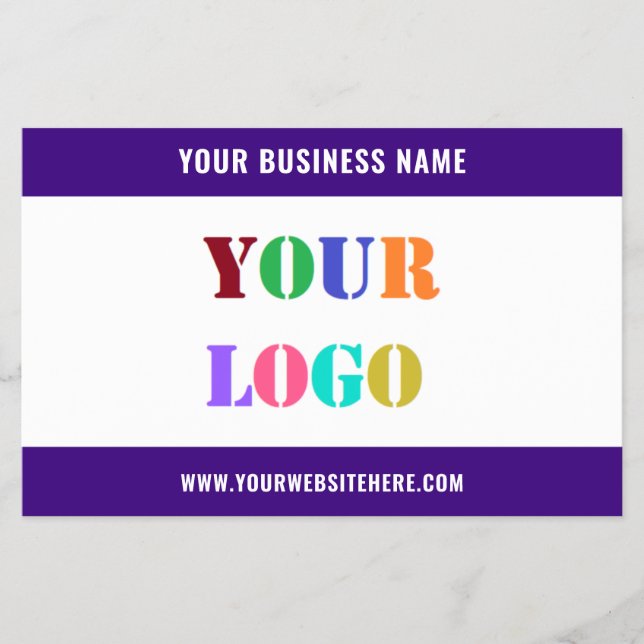 Custom Logo and QR Code Business Flyer Template (Front)