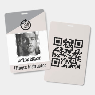 Custom Logo and QR Code Business Personalized Badge