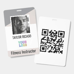 Custom Logo and QR Code Business Personalized Badge