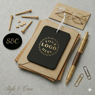 Custom Logo and QR Code Landscape Rectangle Air Freshener