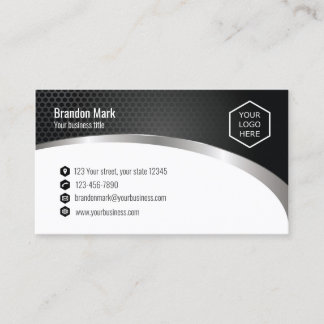 Custom Logo and Text Auto Carbon Business Card
