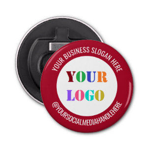 Custom Logo and Text Bottle Opener Choose Colour