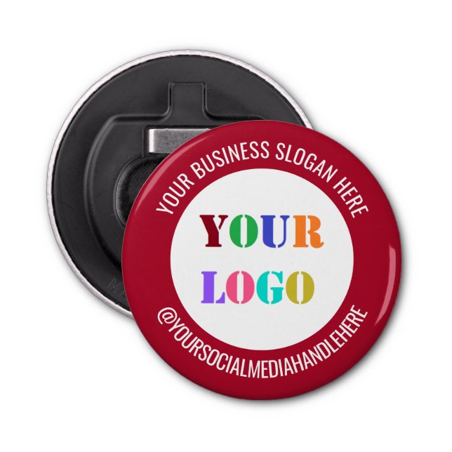 Custom Logo and Text Bottle Opener Choose Colour (Front)