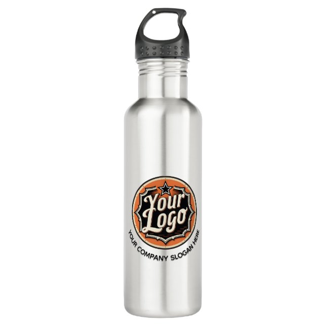Custom Logo and Text Business 710 Ml Water Bottle (Front)