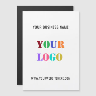 Custom Logo and Text Business Card Magnet Template