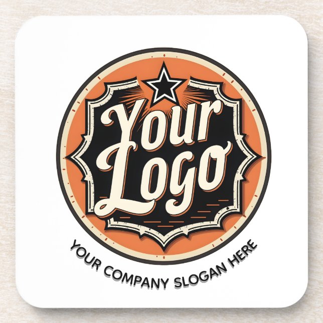 Custom Logo and Text Business Coaster (Front)