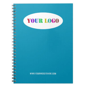 Custom Logo and Text Business Notebook Your Colour