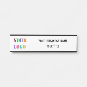 Custom Logo and Text Business Office Door Sign