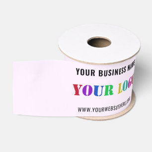 Custom Logo and Text Business Promotional Ribbon Grosgrain Ribbon