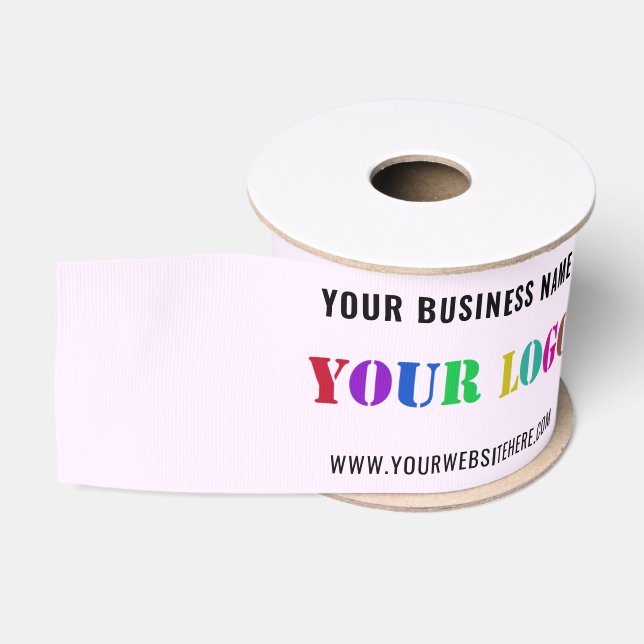 Custom Logo and Text Business Promotional Ribbon Grosgrain Ribbon (Spool)