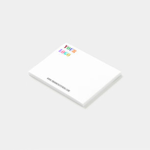 Custom Logo and Text Business Sticky Notes Example