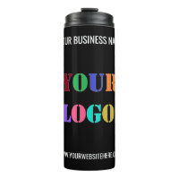 Custom Logo and Text Business Thermal Tumbler
