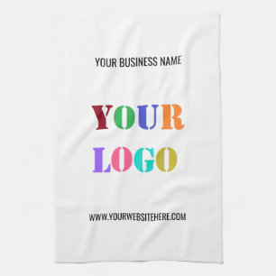 Custom Logo and Text Company Kitchen Towel