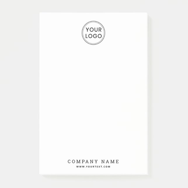 Custom logo and text custom colour sticky post-it notes (Front)