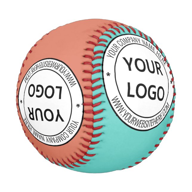 Custom Logo and Text Design Your Own Baseball (Angled)