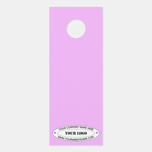 Custom Logo and Text Door Hanger Choose Colours (Front)