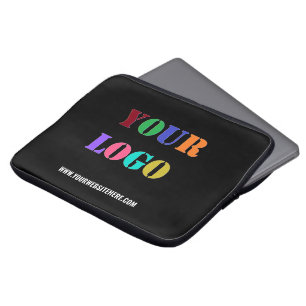 Custom Logo and Text Laptop Sleeve Choose Colours