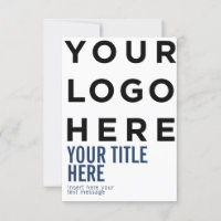 Custom logo and text modern sharp invitation card