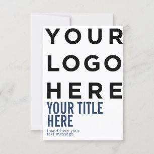Custom logo and text modern sharp invitation card